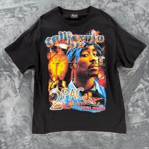 Dbruze 2Pac California Love Tee Men XL Bootleg Makaveli RIP 1996 Shirt Vintage